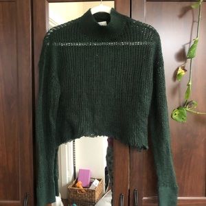 Distressed turtle neck